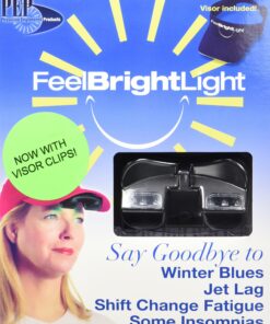 Deluxe Feel Bright Light Portable Light Therapy Device with Visor & Rechargable Battery and Charger