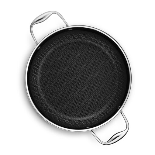 HexClad Hybrid Nonstick 5-Quart Dutch Oven with Stainless Steel Lid, Stay-Cool Handles, Dishwasher-Friendly, Oven-Safe Up to 900°F, Induction-Ready, Compatible with All Cooktops - Image 6