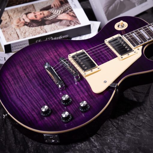 GROTE Guitar Solid Body Electric Guitar with Gigbag LPYS-006 (Purple) - Image 5