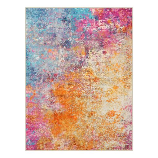 Lahome Modern Abstract Area Rugs 9x12 Living Room Rug Non Slip, Washable Colorful 9x12 Area Rug for Bedroom Girls Nursery, Soft Large Accent Carpet for Dining Room Table Office Home Decor - Image 2