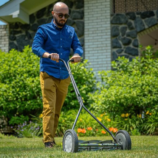 Earthwise 16-Inch 7-Blade Push Reel Lawn Mower (1715-16EW) + American Lawn Mower SK-2 Reel Lawn Mower Hand Sharpener - Image 6