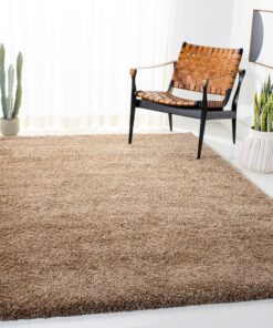 SAFAVIEH Milan Shag Collection Area Rug - 5'1" x 8', Dark Beige, Solid Design, Non-Shedding & Easy Care, 2-inch Thick Ideal for High Traffic Areas in Living Room, Bedroom (SG180-1414)