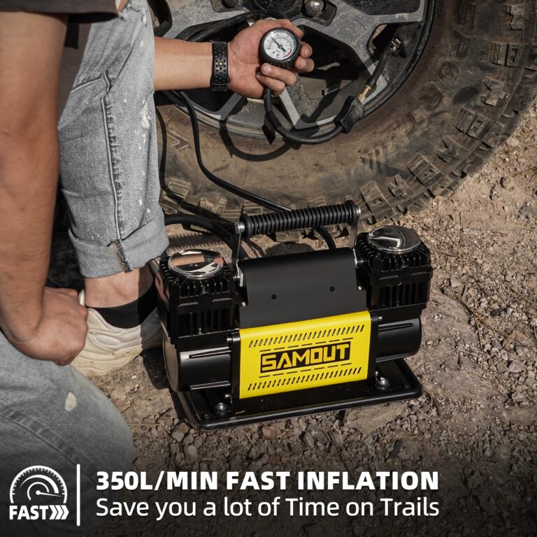 SMAOUT 12V Air Compressor, Offroad Portable Inflator 12.3 CFM, Air Pump Max 150PSI for Heavy-Duty Tire, 4x4 Vehicle, SUV, RV - Image 5