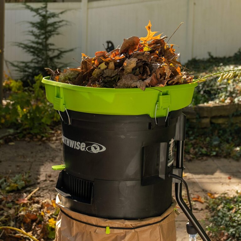 Earthwise LM71313 Amp 13-Inch Corded Electric Leaf Mulcher/Shredder, Green - Image 5