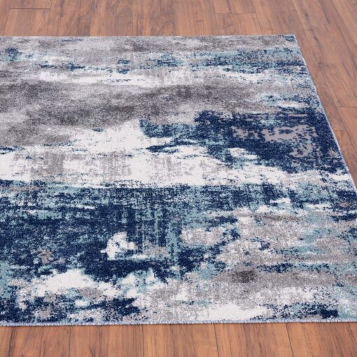 LUXE WEAVERS Euston Collection D.Blue-L.Blue 8x10 Modern Abstract Area Rug - Image 2
