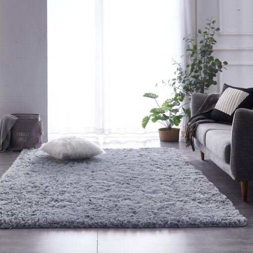 TABAYON Extra Large Shag Area Rug, 9x12 Feet Grey Indoor Ultra Soft Plush Rugs for Living Room, Non-Skid Modern Nursery Faux Fur Rugs for Home Decor - Image 6