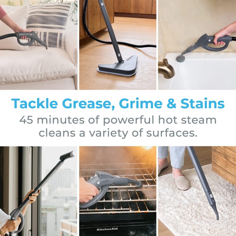 Pure Enrichment PureClean Steam Cleaner with 17 Accessories, Multi-Purpose Household Rolling Steamer for Chemical-Free Deep Cleaning of Floors, Upholstery, Windows, Grout, Grills, Cars, and More - Image 7