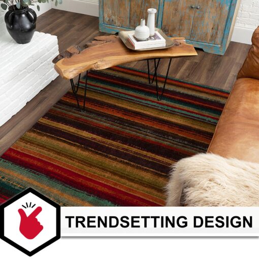 Mohawk Home Boho Stripe 7' 6" x 10' Area Rug - Multicolor - Perfect for Living Room, Dining Room, Office - Image 9
