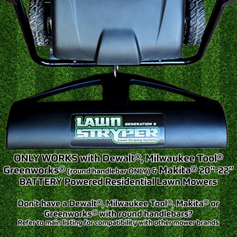 Lawn Stryper Generation 3-Lawn Striping System/Stripe Your Lawn Like A Ballpark/ONLY Works with ARIENS Razor, Craftsman (Battery ONLY), DEWALT, Echo, GREENWORKS, MAKITA, MKE Tool 21" Lawn Mowers - Image 4