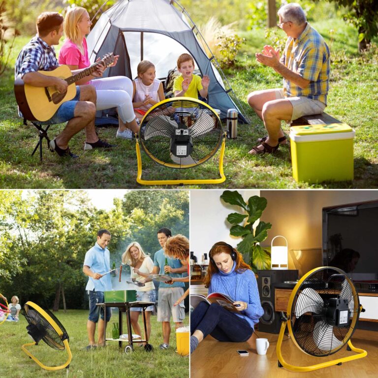 Fanspex 16'' Large Portable Battery Operated Floor Fan, 20000 mAh Cordless Rechargeable Floor Camping Fan for Outdoor, DC 24V, 45dB Low Noise, 4-32 Longer Running Time, 5.8 m/s Air-flow - Image 2