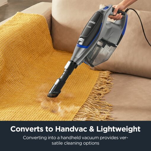 Eureka Corded Stick Vacuum Cleaner for Home Pet Hair, Lightweight Vacuum Cleaner with Powerful Suction for Carpet Tile and Hard Floor, Blue, NES520BL 2-in-1 Flash Handheld Vac - Image 5