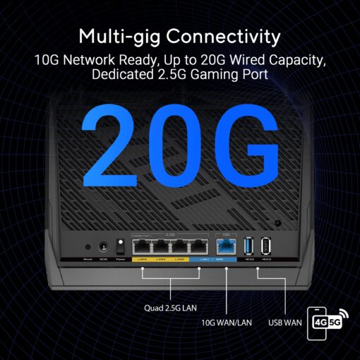 ASUS RT-BE86U BE6800 Dual-Band WiFi 7 Router, Supports 4096-QAM, MLO, AI WAN Detection, AiMesh, Subscription-Free Network Security, and Comprehensive VPN Features, Guest Network Pro, Gaming - Image 7