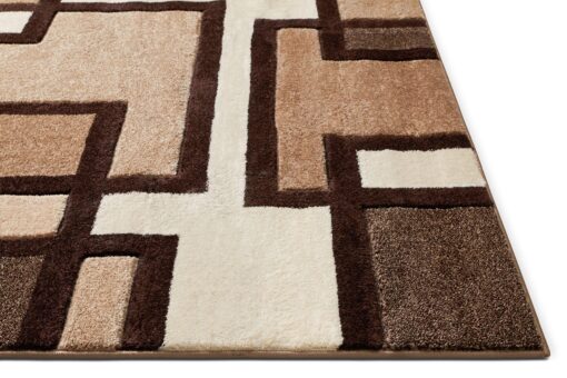 Well Woven Ruby Geometric 6x9 Area Rug Ivory & Beige Neutral Modern Contemporary Hand Carved Squares Design Perfect for Living Room Dining Room or Bedroom Plush Easy-Care Easy-to-Clean Carpet - Image 6
