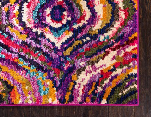 Unique Loom Estrella Collection Colorful, Abstract, Geometric, Gradient, Modern Area Rug, 8 ft x 11 ft, Multi/Pink - Image 3