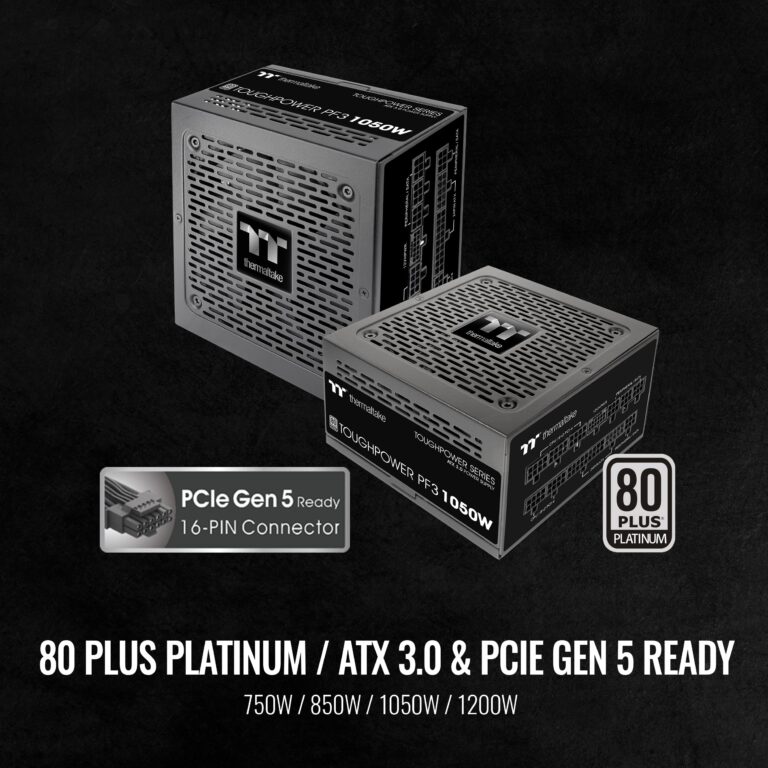 Thermaltake Toughpower PF3 ATX 3.0 1050W 80+ Platinum Full Modular SLI/Crossfire Ready Power Supply; PCIe 5.0 12VHPWR Connector Included; 10 Year Warranty; PS-TPD-1050FNFAPU-L - Image 5