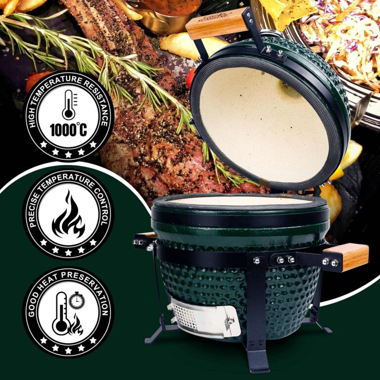 London Sunshine Ceramic Charcoal BBQ Kamado Griller - Portable Tabletop The Cadet Series Smoker - Image 6