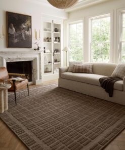 Loloi Chris Loves Julia Bradley Collection, Cocoa & Cocoa, 2'-6" x 9'-9" Runner Rug – Classic Striped Area Rugs for Living Room, Bedroom, Entryway & Hallway, High Traffic Area Home Decor Rug