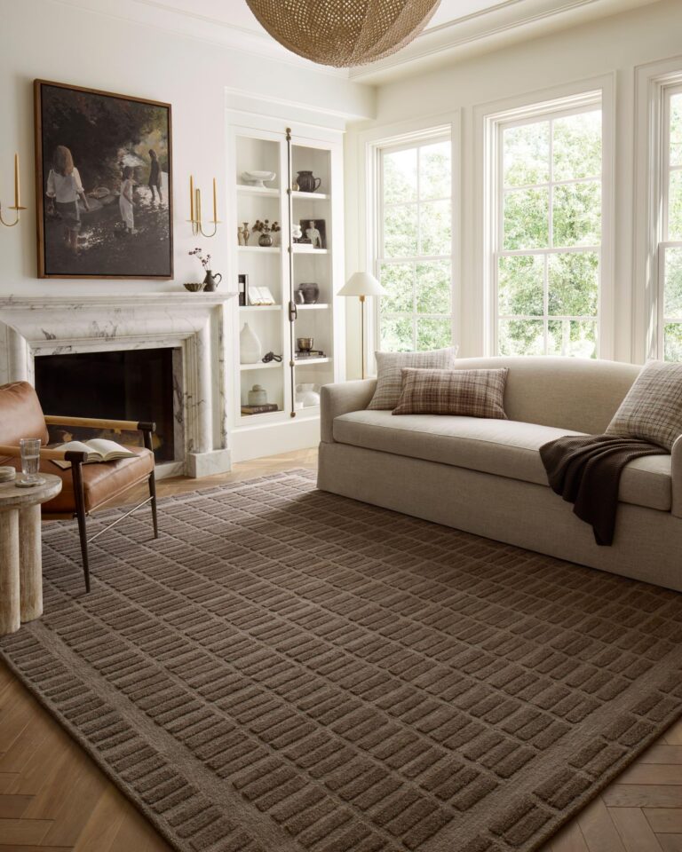 Loloi Chris Loves Julia Bradley Collection, Cocoa & Cocoa, 2'-6" x 9'-9" Runner Rug – Classic Striped Area Rugs for Living Room, Bedroom, Entryway & Hallway, High Traffic Area Home Decor Rug