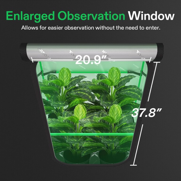 VIVOSUN P558 60"×60"×80" PRO Grow Tent, with Thick 1 inch Poles, Strengthened High Reflective Mylar Oxford Fabric, Extra Hanging Bars & High CFM Kit for Hydroponics Indoor Plant for AeroLight A200SE×3 - Image 7