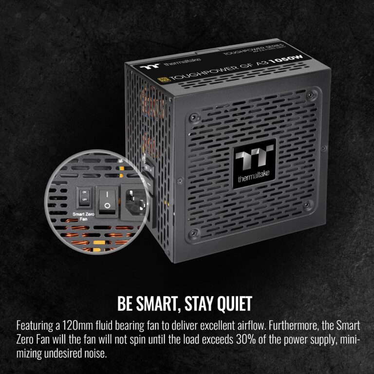 Thermaltake Toughpower GF A3 1050W, True 600W 12VHPWR Connectors on PSU & NVIDIA RTX 40 Series, ATX 3.0/PCI-E 5.0, 80+ Gold, SLI/Crossfire Ready Power Supply, PS-TPD-1050FNFAGU-L, 10 Year Warranty - Image 3