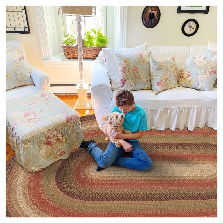 Homespice Gingerbread Jute Brown Braided Rugs 5x8' Oval for Living Room, Bedroom Rug and Dining Room. Pet Friendly. Decor Styles- Farmhouse Rug, Rustic, Vintage, Cottage, Primitive, Country, Boho Rug - Image 2