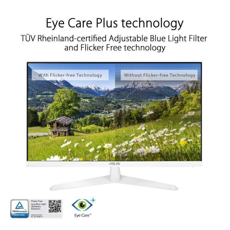 ASUS 27” 1080P Eye Care Monitor (VY279HF-W) - FHD, IPS, 100Hz, 1ms, Adaptive Sync, for Working and Gaming, Eye Care Plus technology, Blue Light Filter, Flicker Free, DisplayWidget Center, 3yr warranty - Image 8