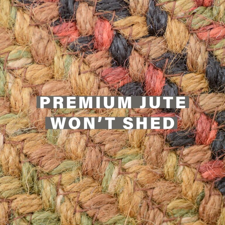 Homespice Gingerbread Jute Brown Braided Rugs 5x8' Oval for Living Room, Bedroom Rug and Dining Room. Pet Friendly. Decor Styles- Farmhouse Rug, Rustic, Vintage, Cottage, Primitive, Country, Boho Rug - Image 7