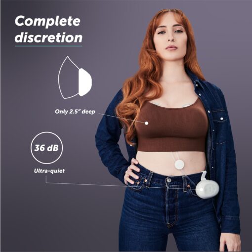 Elvie Stride Hospital-Grade, App-Controlled Breast Pump - Hands-Free, Wearable, Ultra-Quiet & Electric with 2-Modes, 10-Settings & 5oz Capacity per Cup - Image 7