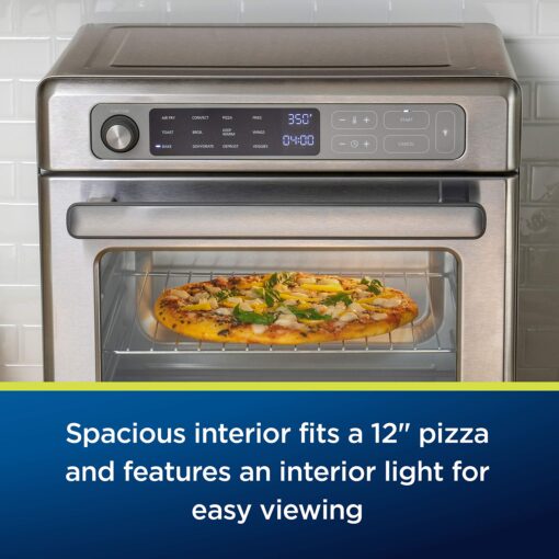 Oster Digital Air Fryer Oven with RapidCrisp, Stainless Steel, 12-Function Countertop Oven with Convection,Silver - Image 2