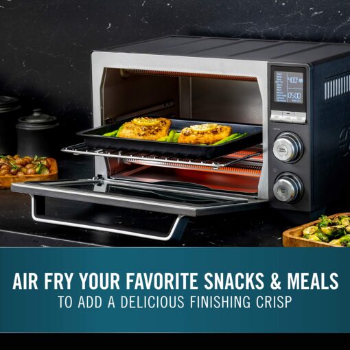 Calphalon Air Fryer Oven, 11-in-1 Toaster Oven Air Fryer Combo, 26.4 QT/25 L, Fits 12" Pizza, Stainless Steel - Image 4