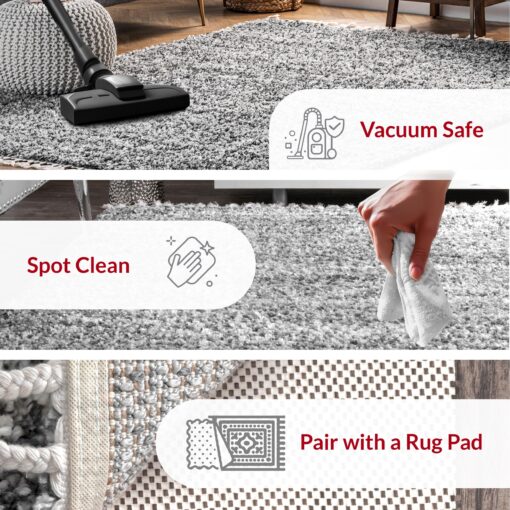 nuLOOM Brooke Shag Tasseled Area Rug - 9x12 Shag Area Rug Casual Grey/Ivory Rugs for Living Room Bedroom Dining Room Nursery - Image 9