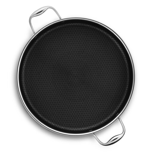 HexClad Hybrid Nonstick 7-Quart Sauté Pan with Tempered Glass Lid, Chicken Fryer, Stay-Cool Handles, Dishwasher-Friendly, Oven-Safe Up to 900°F, Induction-Ready, Compatible with All Cooktops - Image 7