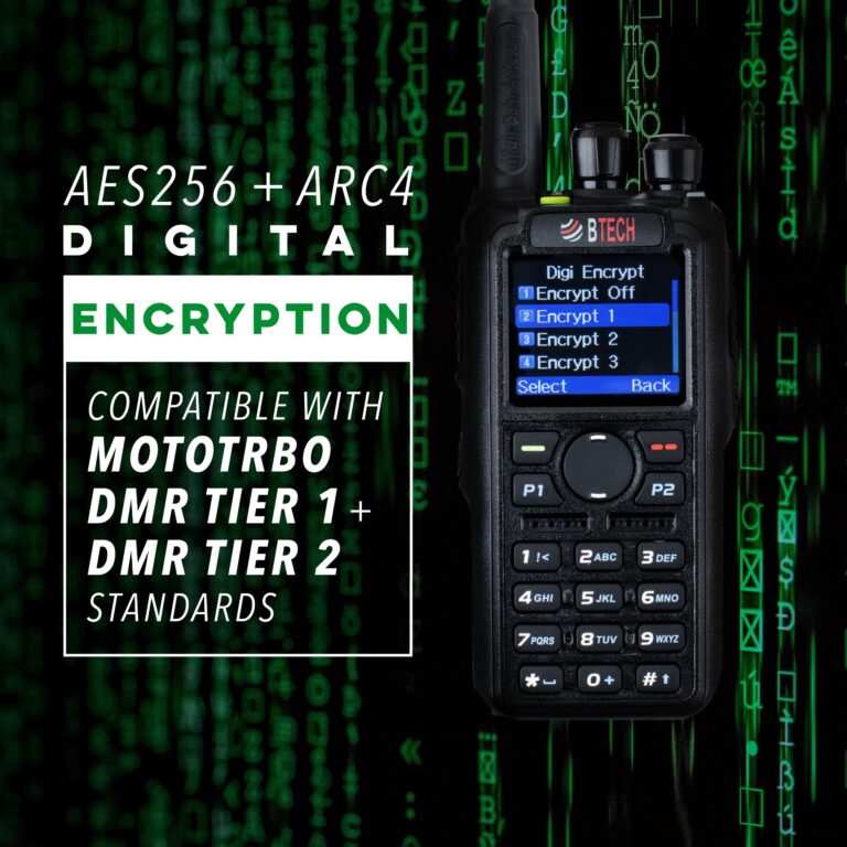 BTECH DMR-6X2 PRO DMR & Analog Two-Way Radio (Bluetooth + GPS) USB-C Battery – 7W VHF/UHF (136-174MHz & 400-480MHz), Encryption, Talker Alias, APRS, Roaming, Voice Recording, with Accessory Kit - Image 4
