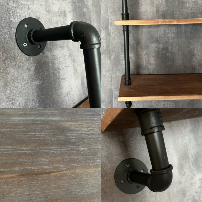 HDDFER Floating Shelves Wall Bookshelf Industrial Pipe Shelving Shelves Real Wood Planks 70 inch Rustic Wall Shelves Hanging Bookshelves Farmhouse Kitchen Bar Shelving - Image 2