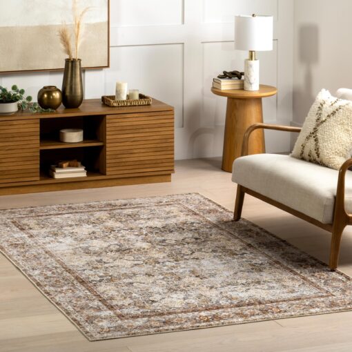 nuLOOM 9' x 12' Splashguard Machine Washable Area Rug with Waterproof Spill Proof Surface, Non Slip Backing and Stain Resistant for Living Room, Bedroom, Kitchen, Dining Room, Anise Ivory