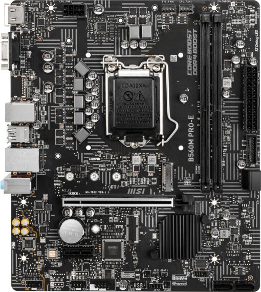 MSI B560M PRO-E ProSeries Motherboard (mATX, 11th/10th Gen Intel Core, LGA 1200 Socket, DDR4, PCIe 4, M.2 Slot, USB 3.2, Gbps LAN) - Image 6