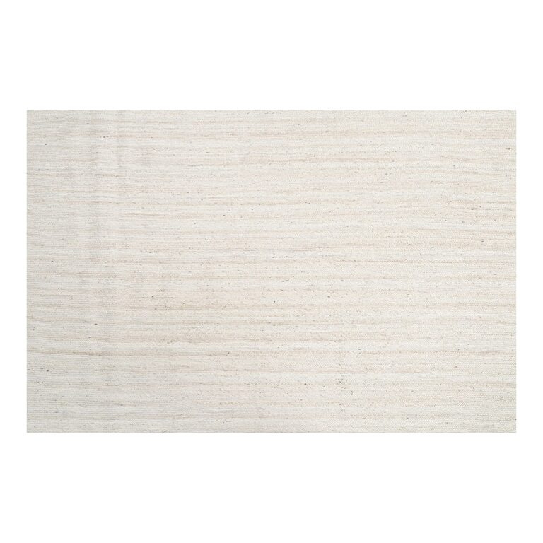 Hausattire Hand Woven Jute Braided Area Rug, 8’x10’ – Off White, Reversible Boho Rugs for Kitchen, Living Room, Bedroom I Farmhouse Decorative Floor Rug, 96x120 Inches
