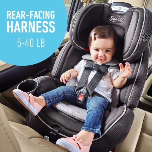 Graco Grows4Me 4-in-1 Car Seat, Convertible Infant to Toddler Car Seat and Booster, West Point Design, for 10 Years of Safe, Comfortable Journeys - Image 7