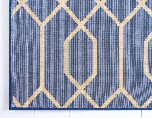 Marilyn Monroe Glam Collection Area Rug - Trellis (7' 10" x 10' Rectangle, Navy Blue Gold/ Gold) - Image 2
