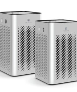 Medify MA-25 Air Purifier with True HEPA H13 Filter | 825 ft² Coverage in 1hr for Allergens, Smoke, Wildfires, Odors, Pollen, Pet Dander | Removal to 0.1 Microns | Silver, 2-Pack