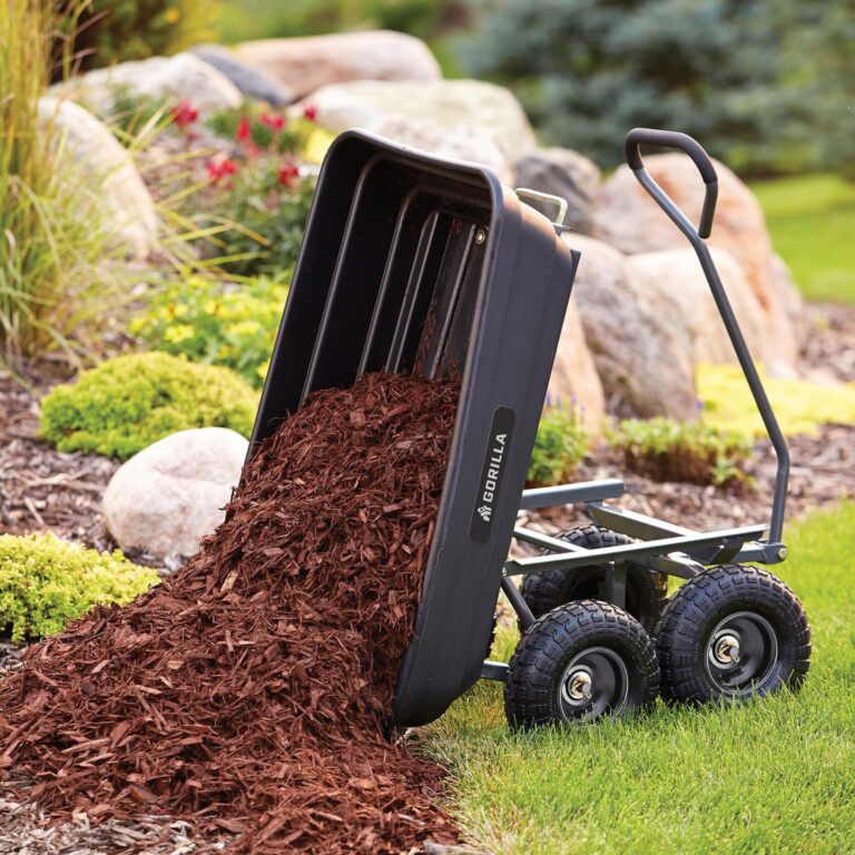 Gorilla Carts Utility Cart with Steel Frame, 600 Pound Capacity, and 10 Inch Tires - Image 3