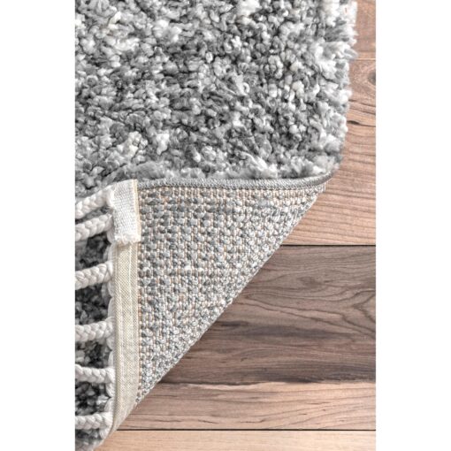 nuLOOM Brooke Shag Tasseled Area Rug - 9x12 Shag Area Rug Casual Grey/Ivory Rugs for Living Room Bedroom Dining Room Nursery - Image 5