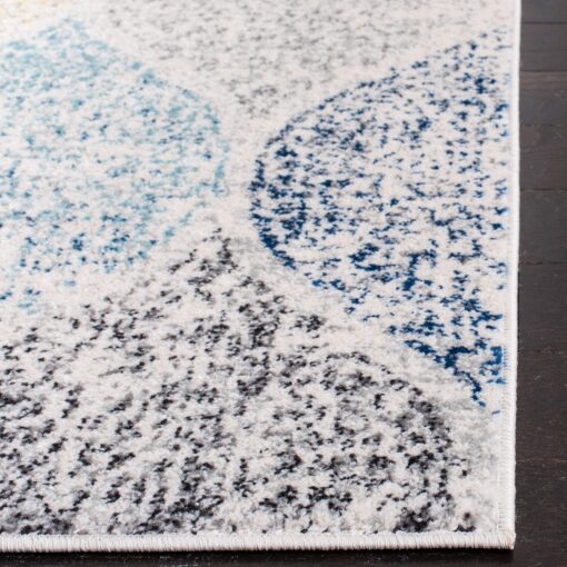 SAFAVIEH Madison Collection 9' x 12' IvoryBlue MAD604D Glam Ogee Trellis Distressed Non-Shedding Living Room Bedroom Dining Home Office Area Rug - Image 8