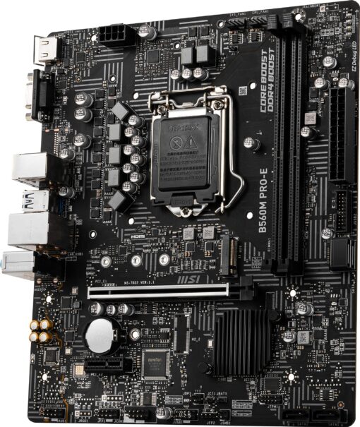 MSI B560M PRO-E ProSeries Motherboard (mATX, 11th/10th Gen Intel Core, LGA 1200 Socket, DDR4, PCIe 4, M.2 Slot, USB 3.2, Gbps LAN) - Image 7