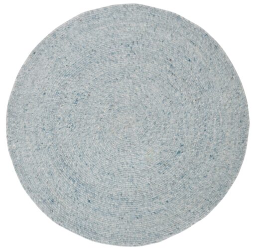 SAFAVIEH Braided Collection 7' Round Turquoise BRD901K Handmade Country Cottage Reversible Wool Entryway Foyer Living Room Bedroom Kitchen Area Rug - Image 7