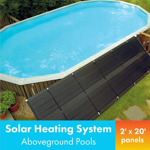 SunHeater Aboveground Pool Heating System, Includes Two 2’ x 20’ Panels (80 sq. ft.) – Solar Heater Made of Durable Polypropylene, Raises Temperature Up to 15°F – S421P, Black - Image 4