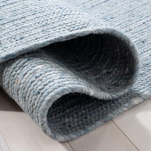 SAFAVIEH Braided Collection 7' Round Turquoise BRD901K Handmade Country Cottage Reversible Wool Entryway Foyer Living Room Bedroom Kitchen Area Rug - Image 4