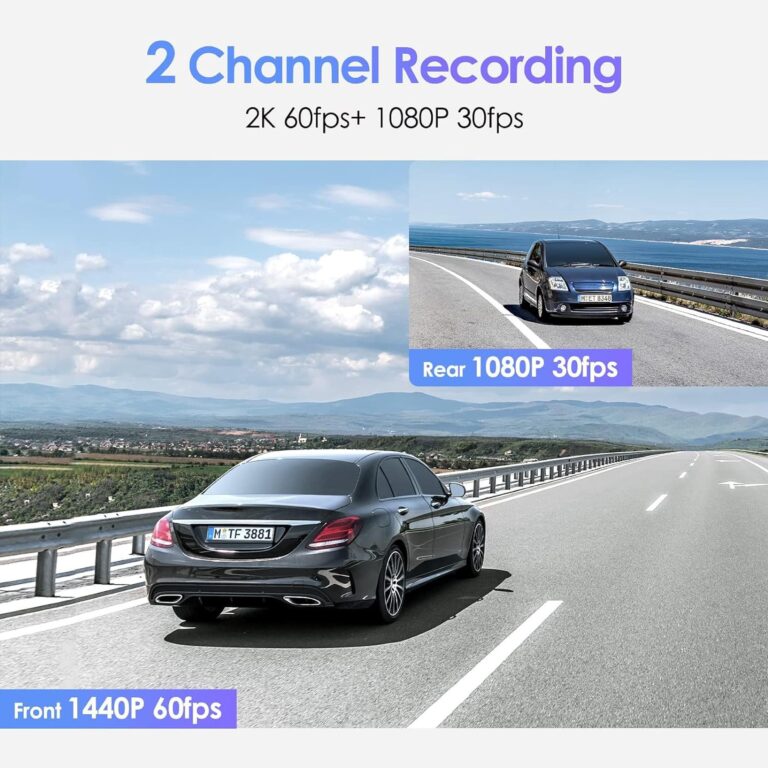 VIOFO Dual Dash Cam, 2K 1440P 60fps+1080P 30fps Front and Rear Dash Camera with Wi-Fi GPS, Parking Mode, Emergency Recording, Super Capacitor, Motion Detection (A129 Plus Duo) - Image 5
