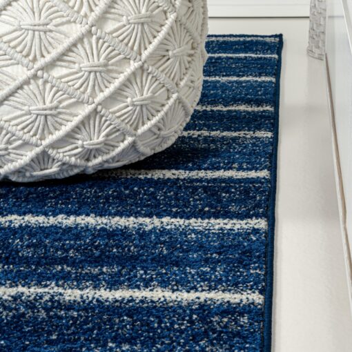 JONATHAN Y MOH201C-5 Williamsburg Minimalist Stripe Area Rug, Contemporary, Modern, Bohemian, Scandinavian, Rustic for Living Room, Dining Room, Bedroom, Kitchen, Navy/Cream, 5 X 8 - Image 3