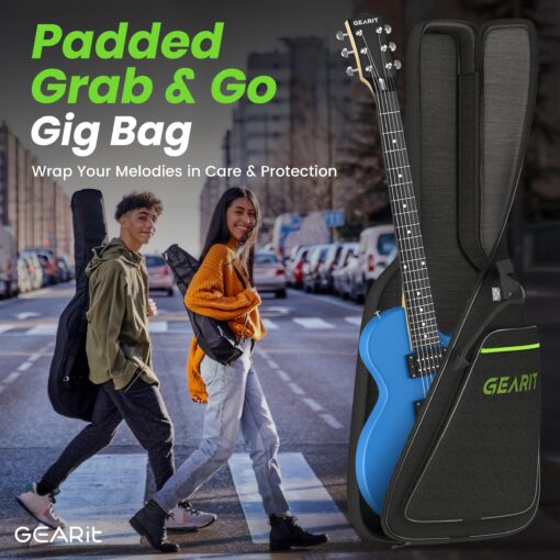 GEARit GI-155 Valley Series, 39" Electric Guitar Set w/Amplifier, H-H Pickups with Coil Split, All-Inclusive Starter Kit with Tuner, Gig Bag, and Guitar Strap, Cable, Picks, Strings - Blue - Image 3